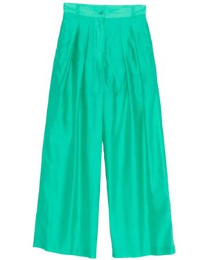 SOLOTRE Pleated Pants - Green