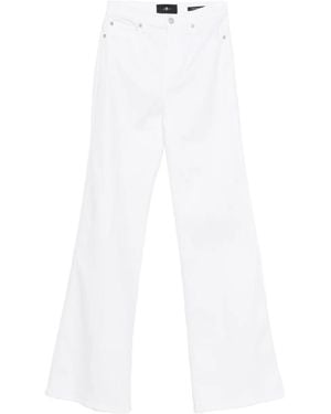 Seven7 Dojo Logo-Label Jeans - White