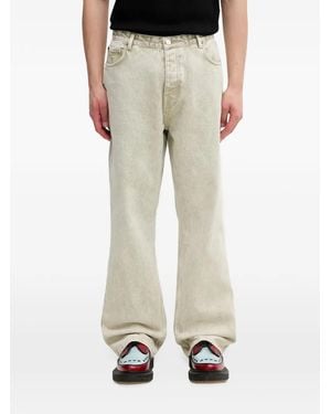 Filling Pieces Acid-Wash Wide-Leg Jeans - Natural