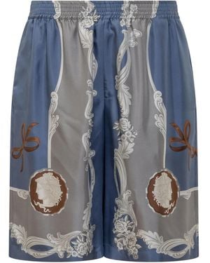 Versace Cameo Silk Short - Blue