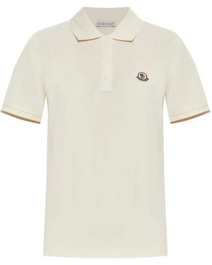 Moncler Logo-Patch Polo Shirt - White