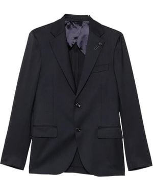 Lardini Single-Breasted Wool Suit - Blue