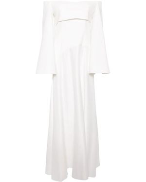 Solace London The Rina Off-Shoulder Gown - White
