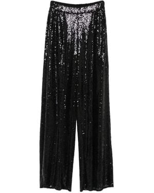 Amazuìn Gal Sequins Wide-Leg Trousers - Black