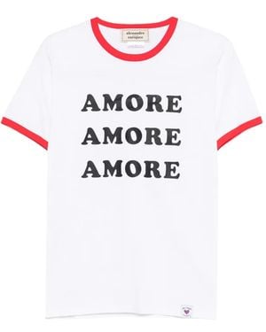 ALESSANDRO ENRIQUEZ Amore-Print Top - White