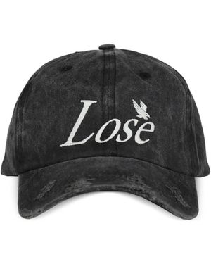 CAPTURE GALLERY Distressed Embroidered Cap - Black