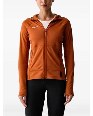 Mammut Taiss Ml Logo-Print Zip-Up Hoodie - Orange