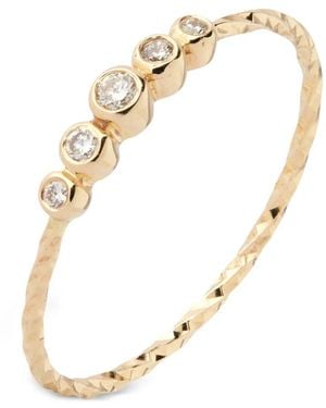 Maria Black 14Kt Gerecycled Geelgouden Ally Ring Met Diamant - Wit