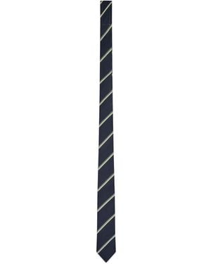 Thom Browne Cravatta Mogador Shadow A Righe - Bianco