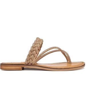 Geox Maddalusia C Crystal-Embellished Braided Sandals - Natural