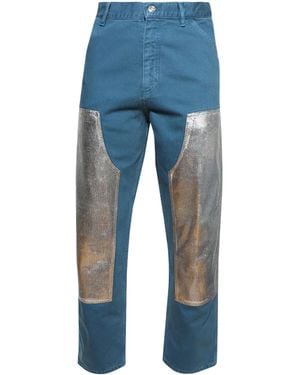 Bluemarble Jean À Détails De Genouillères - Bleu