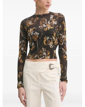 Versace Jeans Couture Pull À Motif Barocco - Noir