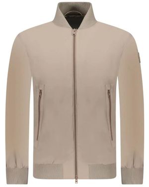 Woolrich Matte-Finish Bomber Jacket - Natural
