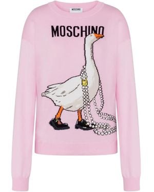 Moschino Crew-neck Sweater - Pink