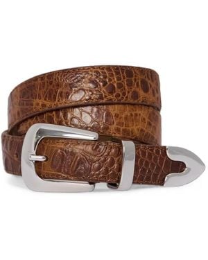 Gestuz Gzcrolina Croc-Effect Belt - Brown