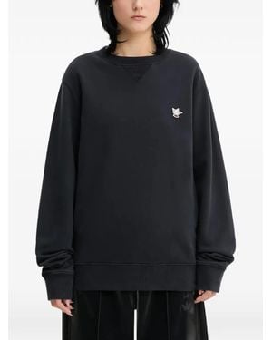 Café Kitsuné Cafe Kitsune Sweatshirt - Schwarz