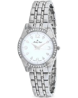 Mathey-Tissot Fleury Crystal-Embellished 30Mm Watch - White