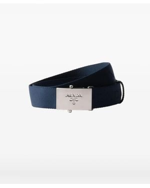 Prada Gürtel mit Logo - Blau