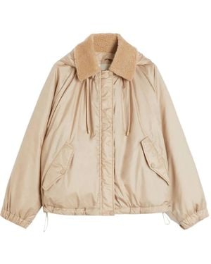Weekend by Maxmara Hooded Quilted Jacket - Natural