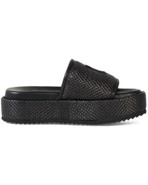 Bogner Sorrento Woven Platform Sandals - Black