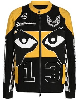Haculla Bikerjacke Mit Grafischem Print - Schwarz