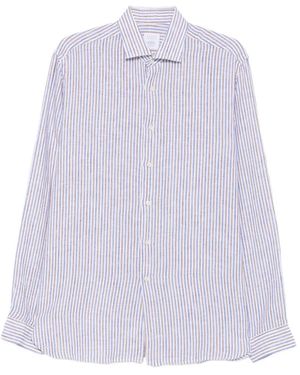 Xacus Striped Long-Sleeve Shirt - White