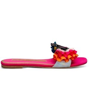 Kat Maconie Sandales Volantées À Ornements Oiseau - Red