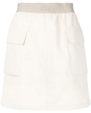 Fear Of God A-Line Cargo Mini Skirt - White