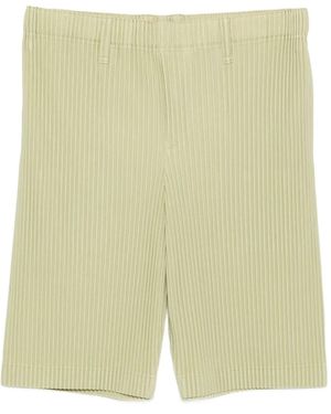 Homme Plissé Issey Miyake Shorts Mit Bundfalten - Grün