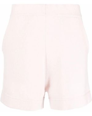Allude High-Waisted Knitted Shorts - Pink