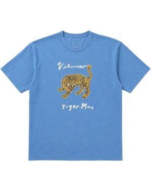 Visvim Tiger Graphic-Print T-Shirt - Blue