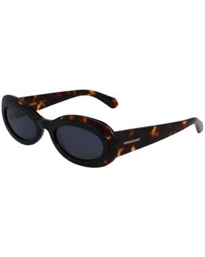Ferragamo Eyewear Sonnenbrille in Schildpattoptik - Schwarz