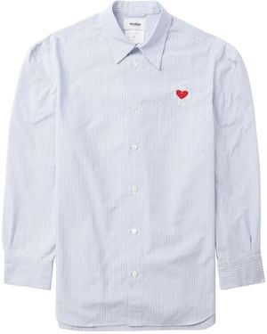 Doublet Camicia Robot Shoulder A Righe - Bianco