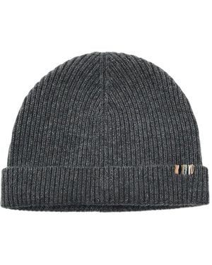 Extreme Cashmere Ribbed-Knit Beanie Hat - Gray