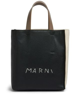 Marni コントラスト ハンドバッグ - ブラック