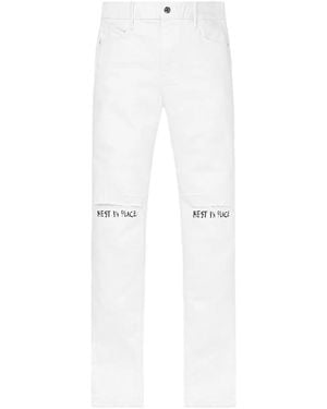 RTA Vaqueros skinny Bryant Rest In Peace - Blanco