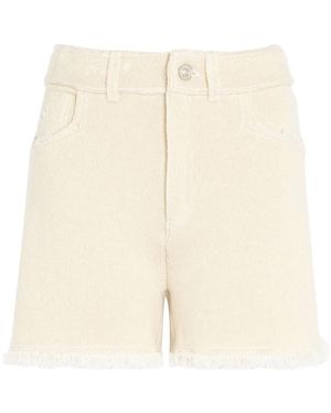 Barrie Fine-Knit Fringe-Detail Shorts - Natural