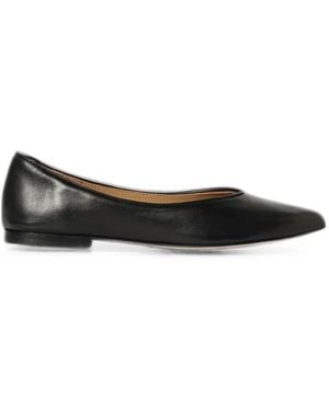 Anna F. Pointed-Toe Ballet Flats - Black