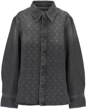 Marine Serre Chemise À Motif Monogrammé - Grey