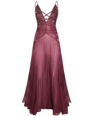 Nissa Criss-Cross Sleeveless Dress - Purple