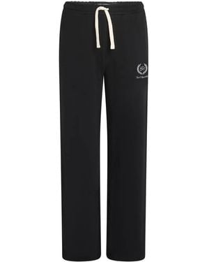 Karl Lagerfeld Logo-Embroidered Track Pants - Black