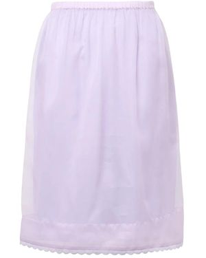 N°21 Elastic-waist silk midi skirt - Morado