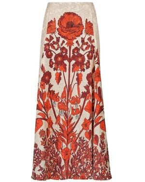 Johanna Ortiz Encanto De Isla Ankle Skirt - Red