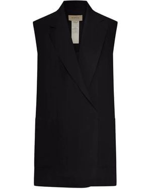 Sportmax Veste Sans Manches À Poches Plaquées - Black