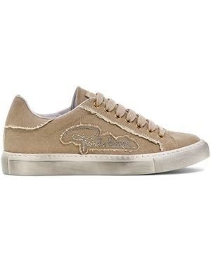 Roberto Cavalli Baskets Brodées - Marron