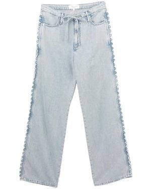 Rag & Bone Wide-Leg-Jeans Mit Wellensaum - Blau
