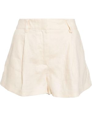 Reformation Short En Lin Alex À Plis - Neutre