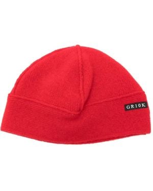 GR10K Ribbed Wool Beanie - Red