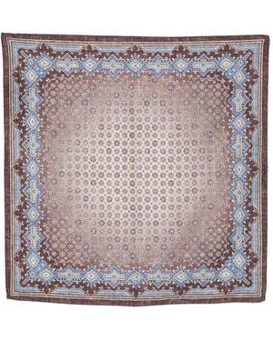 Dell'Oglio Tokio Floral-Print Scarf - Grey
