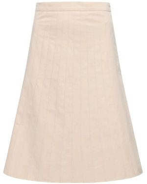 MM6 by Maison Margiela Pleated Poplin Skirt - Natural